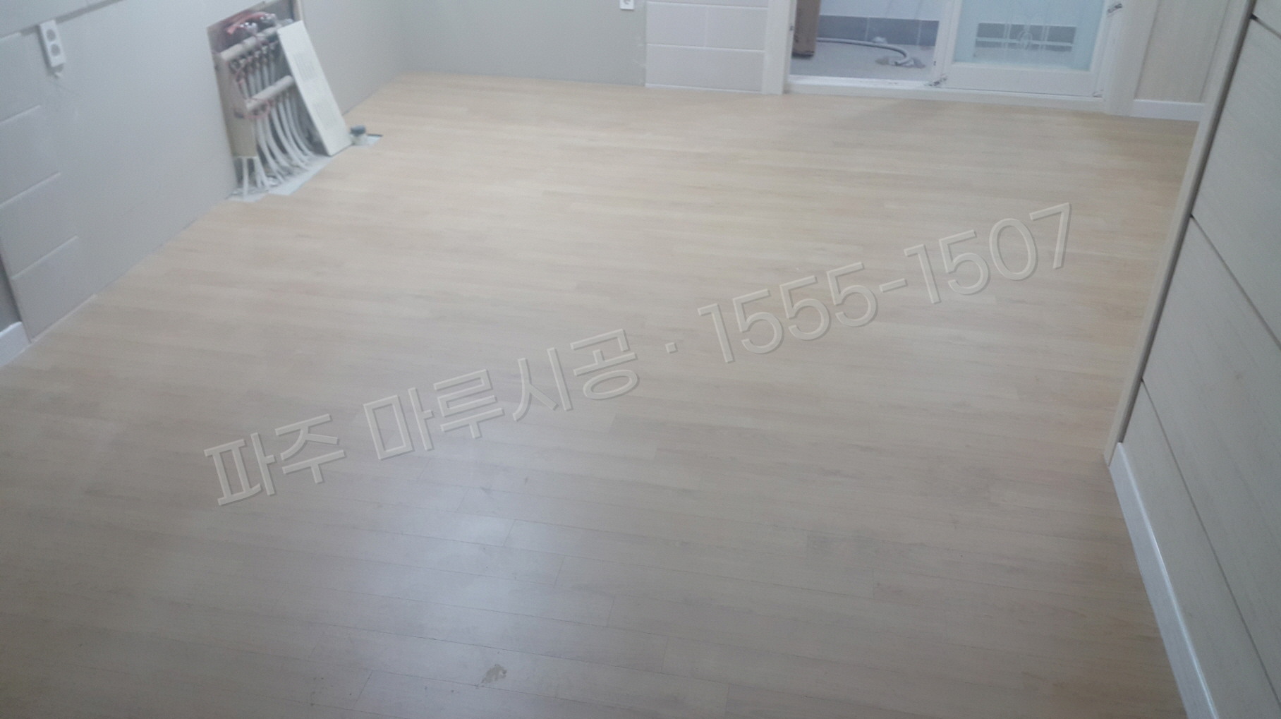 파주 당하동 강마루 한솔 울트라 내츄럴오크 아파트 바닥공사 마루시공업체 시공 후
